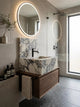 L1- Bespoke Calacatta Viola Marble Integrated Sink, Handmade Vanity Top