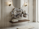L24- Work of Art Calacatta Viola Curvy Marble Sink, Contemporary Bathroom Sink